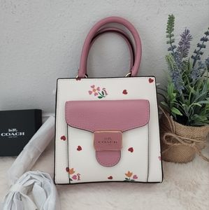 NEW Coach Mini Crossbody With Heart Petal Print
